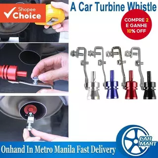 " Em Estoque " Universal Car Turbo Sound Whistle Silenciador Válvula De Tubo De Escape Turbina em Oferta na Shopee