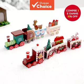 Ornamento De Trem De Natal De Madeira 1 Conjunto-Árvore Festiva E Decoração De Festa De Ano Novo em Oferta na Shopee