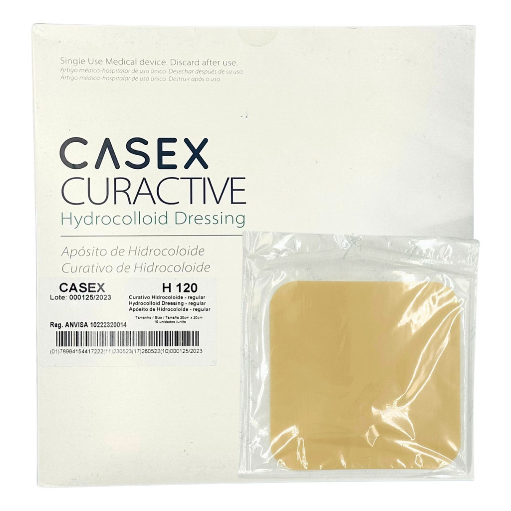 Curativo Hidrocoloide H120 Casex 20x20cm Caixa C/ 10 Unidades | Shopee ...