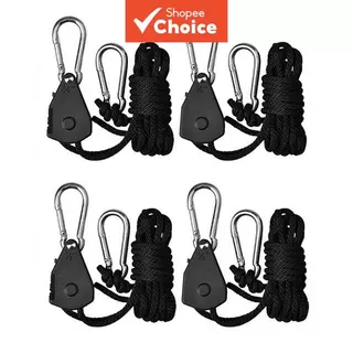 Toldo Corda De Vento 4 Peças 8 Polegada Cordão Ajustável Pendurado Para Tenda Ventilador Crescer Planta Lâmpada Polia El em Oferta na Shopee