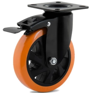 Rodízio giratório com freio 5" em poliuretano - GLPBF.514.PU.E - Colson em Oferta na Shopee