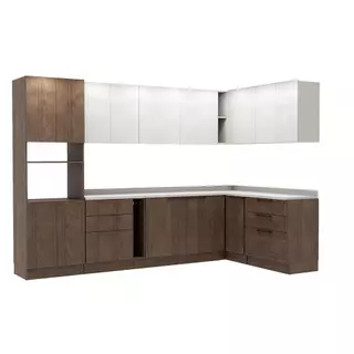 Cozinha Modulada Completa Herval Amsterdam, 8 Peças, Avelã e Off White, Sem Tampo em Oferta na Shopee