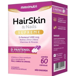 HairSkin Supreme D-Pantenol + Biotina 60 Cápsulas Maxinutri em Oferta na Shopee