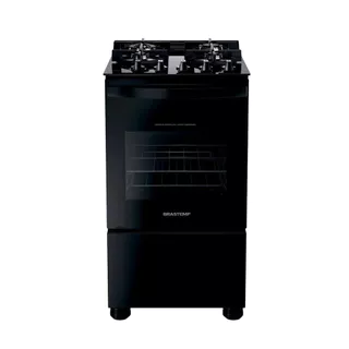 Fogão Brastemp 4 Bocas Preto com Mesa de Vidro e Dupla Chama - BFO4XAE em Oferta na Shopee