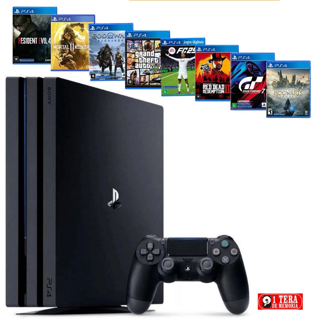 Playstation 4 Pro 1TB - Video game Ps4 Pro | Shopee Brasil