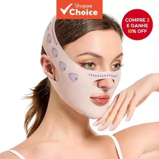 Conjunto De Levantamento Facial : Cinto Linha V , Máscara De Queixo E Bandagem Duplo , Macio Elástico Para Todos . em Oferta na Shopee