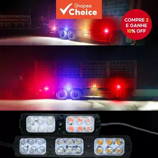 Sinalizadores de emergência LED Red Blue 12/18 para carro e caminhão 12V 24V. em Oferta na Shopee