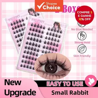 Clusters De Cílios Autoadesivos 36 Unidades 10 Linhas-Prensa De Banda Invisível De Aparência Natural Em Com Pinça em Oferta na Shopee