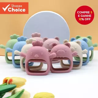 Brinquedo De Dentição De Bebê Adequado Para Luva molar De silicone De Qualidade Alimentar Bebês De 0 A 12 Meses em Oferta na Shopee