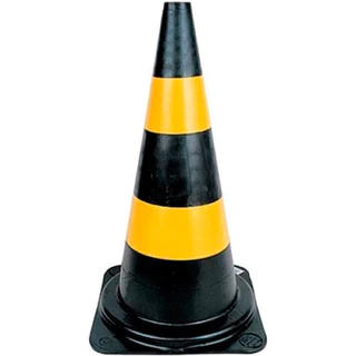 Cone para sinalização de 75 cm com 2 faixas - RM-44 em Oferta na Shopee