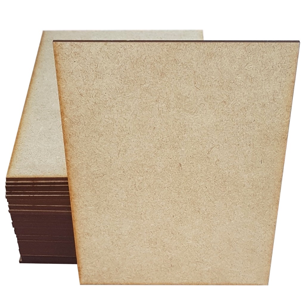 Kit 10 Placas Chapa de MDF Cru 3mm - A4 21x29,7cm - Sublimação, Artesanato, Casa, Prateleira, Quadro