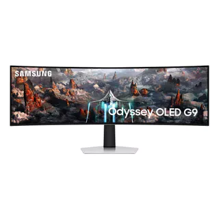 Monitor Gamer Samsung Odyssey OLED G9 49" DQHD, Tela Curva Ultrawide, 240Hz, 0.03ms, HDR10+, HAS, Micro HDMI, DP, USB em Oferta na Shopee
