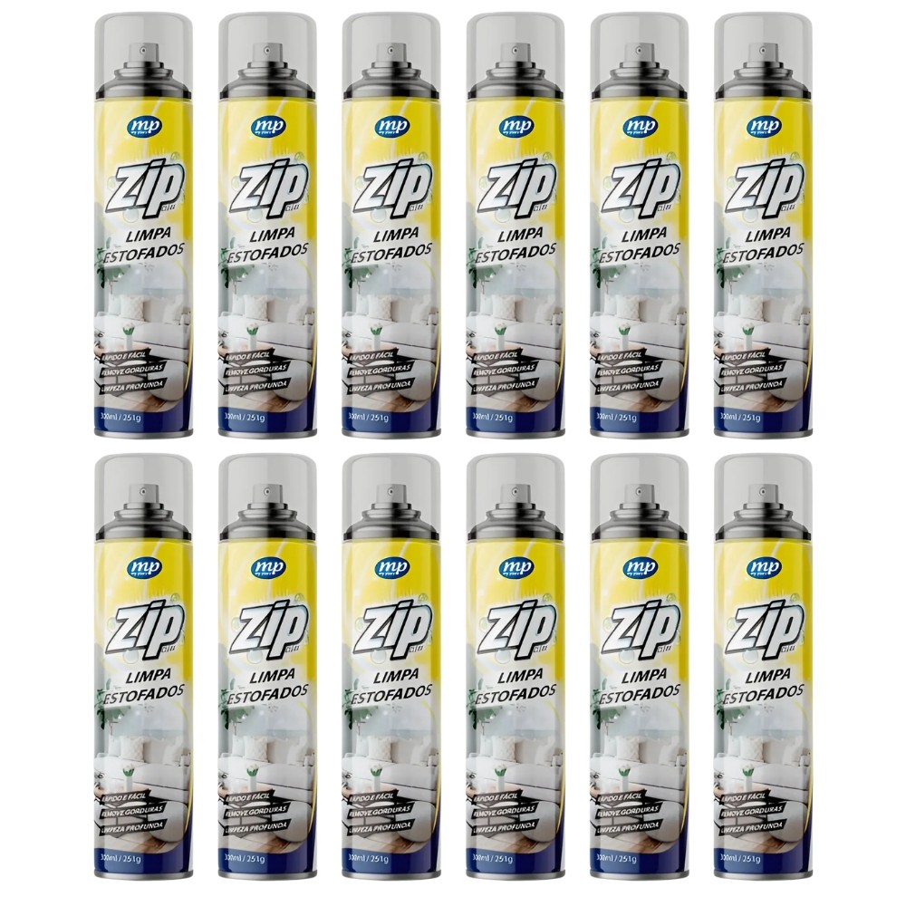KIt 12 Limpa Estofados Zip Spray 300ML My Place Zip Clean | Shopee Brasil