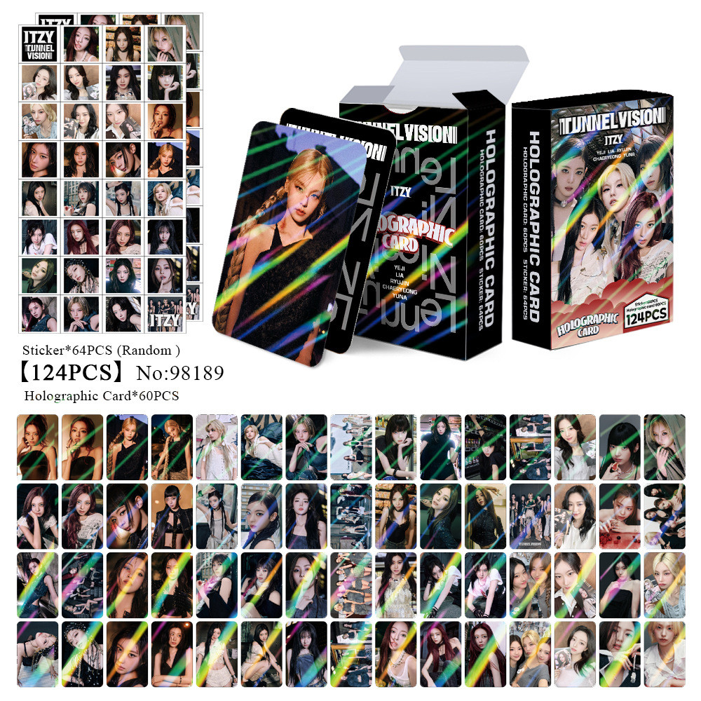 Álbum ITZY TUNNEL VISION Laser Lomo Cartão Photocard Postal 60pcs