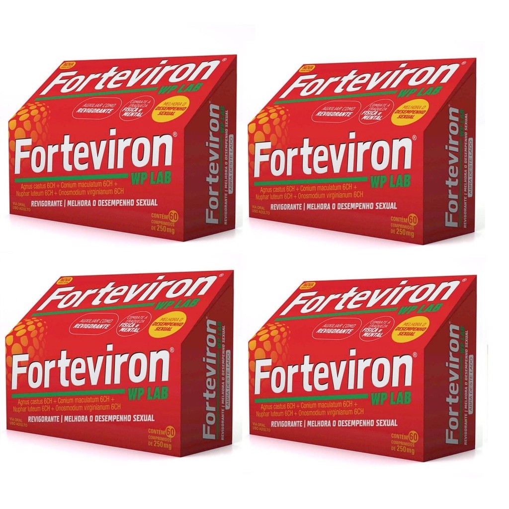 Kit com 4 Forteviron Wp Lab 60 Comprimidos Suplemento Alimentar 250mg ...