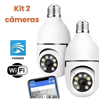 Câmeras segurança wifi ip sem fio 360 encaixe lampada Infravermelho sem fio ptz full HD G4