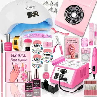 Kit Alongamento de Unha de Gel Completo Cabine Sun Lixadeira Mercedes Coletor de Pó - Envio Imediato em Oferta na Shopee