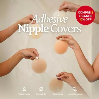 Capas Adesivas Para Mamilos – Almofadas Seios Ultrafinas Reutilizáveis , À Prova D'água De Suor , Hipoalergênicas E Sem em Oferta na Shopee