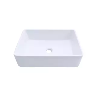 Cuba de Apoio para Banheiro Sem Válvula Retangular Louça Cerâmica Hematita Pingoo.casa - Branco em Oferta na Shopee