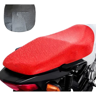 Capa Banco Pop 110i Honda Modelo Original Colmeia 2018 Até 2025 Preta Vermelha em Oferta na Shopee