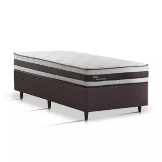 Cama Box Solteiro Herval Ness, Molas Ensacadas, 65x88x188 cm em Oferta na Shopee