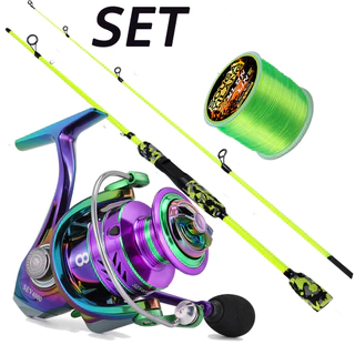 Sougayilang 1.8m Com Vara De Pesca Série 1000-5000 Kit Completo De Carretel 5.2 : 1 Arraste Máximo 10kg em Oferta na Shopee