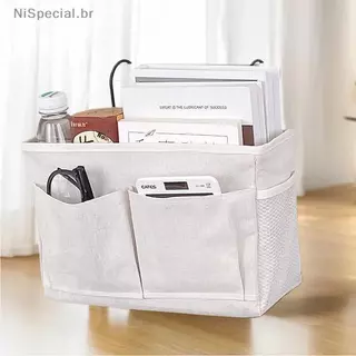 [Nis] Nova Cesta De Armazenamento Suspensa Cama Ra Controle Remoto Estante Dormitório Bolsa Suporte Com Gancho Cabeceira em Oferta na Shopee