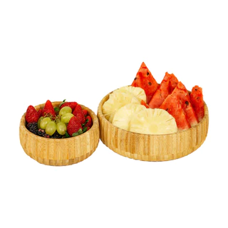 Kit 2 Bowls Canelado de Bambu - 15cm E 19cm Oikos em Oferta na Shopee