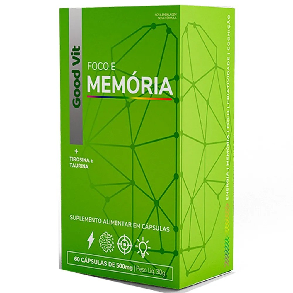 FOCO E MEMORIA 60CAPS GOODVIT | Shopee Brasil
