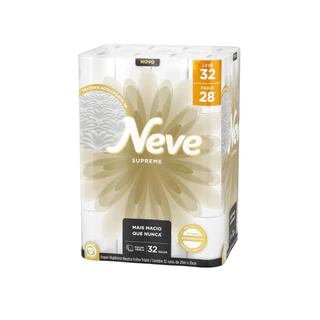 Papel Higiênico Folha Tripla 20m Leve 32 Pague 28 Neve em Oferta na Shopee