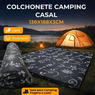 Colchão Colchonete Casal Camping 138x188x3cm Leve e Dobrável Acampamento Prático Viagem em Oferta na Shopee
