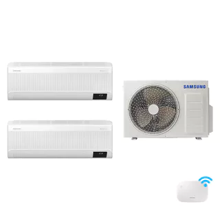Bi-Split Samsung WindFree 18.000 BTUs (Hi Wall 2x9.000) Quente/Frio com WiFi em Oferta na Shopee