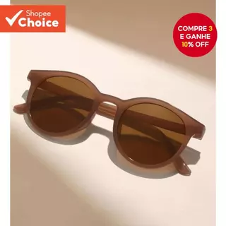 Óculos De Sol Redondos Retrô Coreanos – Armação Leve Unissex Para Dirigir Com Proteção UV Urbanos E Viagens em Oferta na Shopee