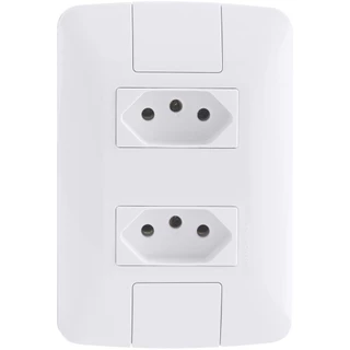 Tomada Dupla 20a 4x2 250v Aria - Tramontina Cor Branco