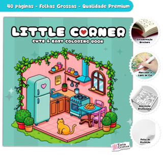 Livro de Colorir Little Corner -  40 páginas em Oferta na Shopee
