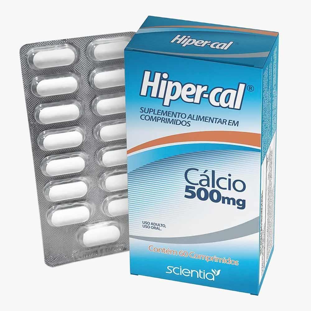 Hiper-Cal 500Mg 60 Comprimidos Suplemento De Cálcio | Shopee Brasil