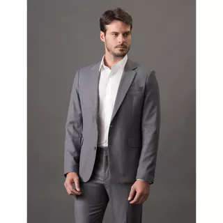 Costume Masculino Essentials Slim Abotoamento Simples Calvin Klein - Cinza Médio em Oferta na Shopee