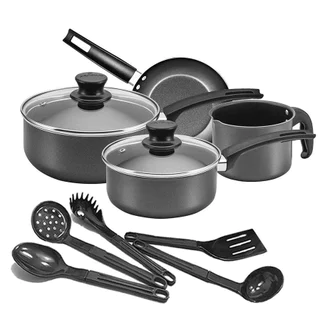 Jogo de Panelas Antiaderente Panelux 9 peças com utensílios grafite em Oferta na Shopee