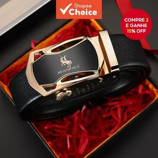 Jitanpaul Cinto Masculino De Couro Empresarial Com Fivela Automática – Cintura Ajustável De Liga De Zinco Para Jeans/Cas em Oferta na Shopee