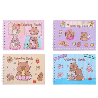 Livro de Colorir Capivara cute 50 Folhas Caderno de Desenho Pintura Coloring Book infantil，Promoção em Oferta na Shopee