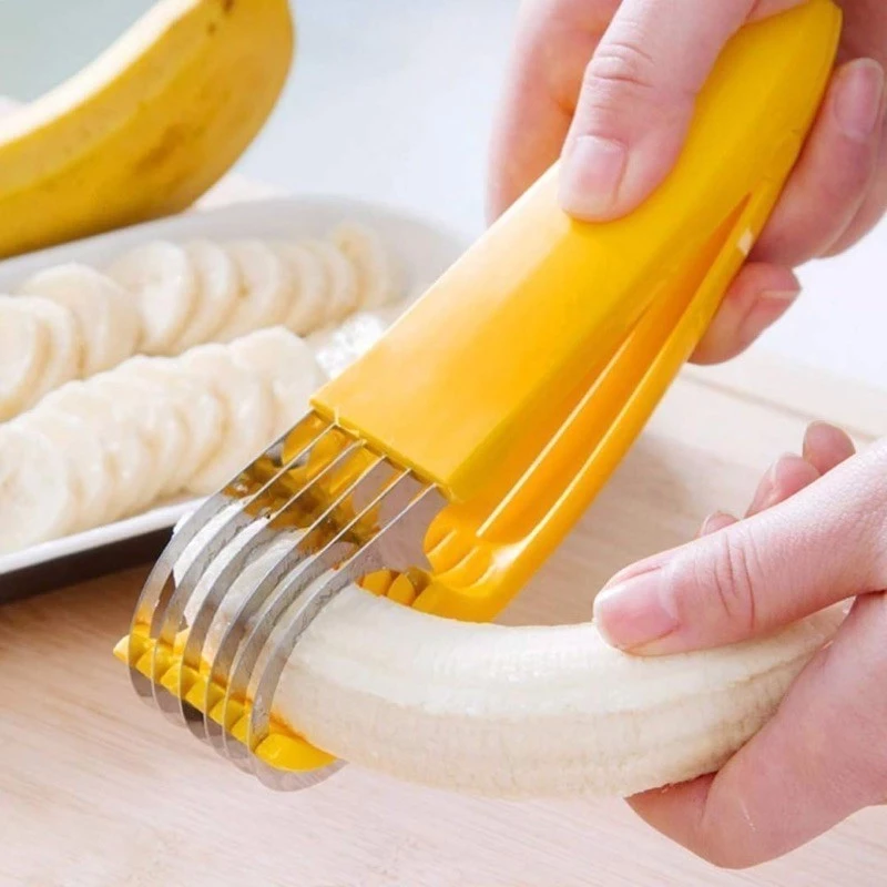 Fatiador Cortador de Banana e Legumes em Aço Inox Multifuncional