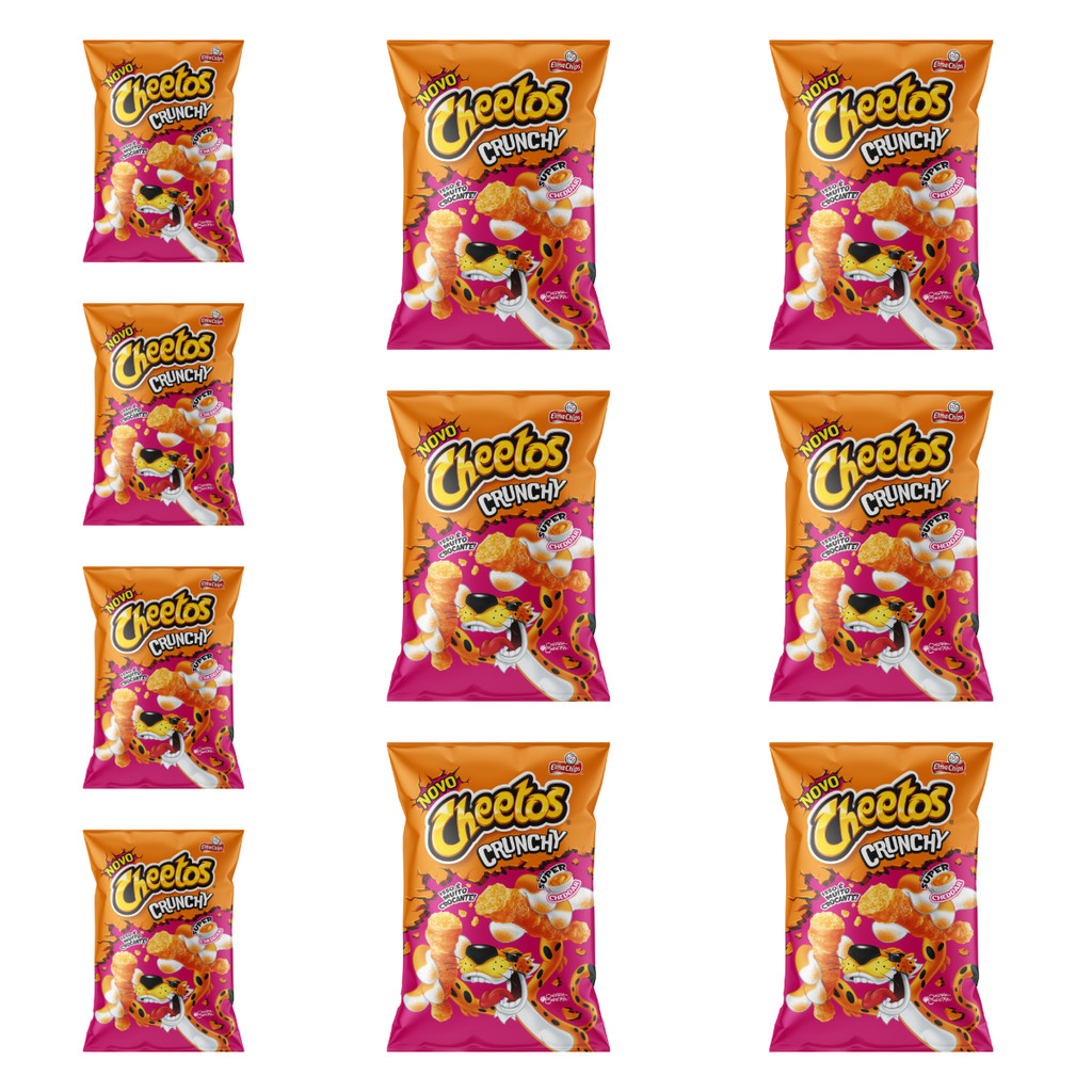 KIT 10 Salgadinho Cheetos Crunchy Super Cheddar 47g | Shopee Brasil