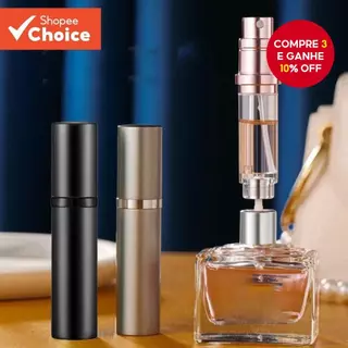 Frasco de Perfume Atomizador 5ML, Contêiner Portátil para Cosméticos, Spray Mini em Alumínio, Refilável. em Oferta na Shopee