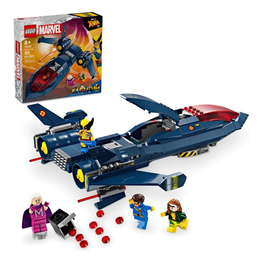 Lego Marvel X-men Jato Dos X-men 359 Peças Cyclops Magneto 359pçs