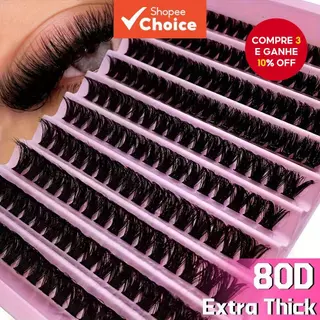 Cola E Clipe De Estilos Dramáticos Naturais 40D A 80D , Kit De Vários Olhos DIY Para Festa , Cílios Postiços em Oferta na Shopee