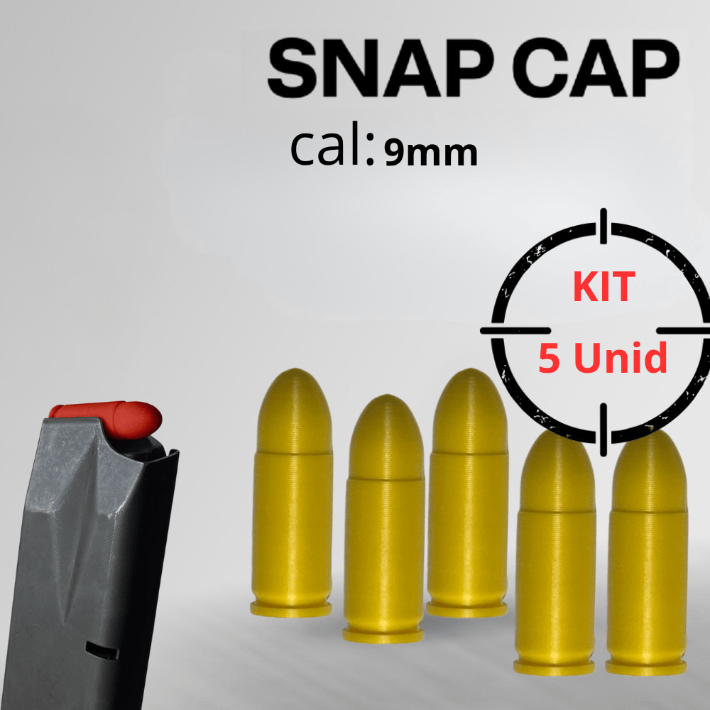 Kit Snap Cap Cal 9mm para Treinamento e Manejo Tático