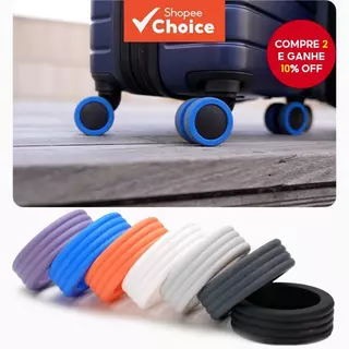Capas Protetoras Para Rodas De Bagagem Com 8 Pacotes : Rodízios De Silicone Amortecimento De Ruído Viagens em Oferta na Shopee