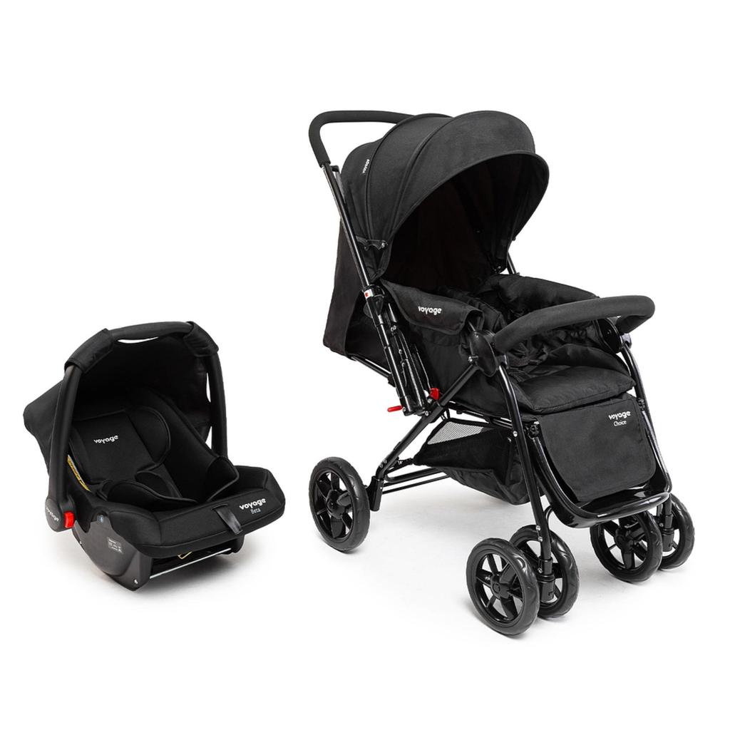 Carrinho De Bebê Com Bebê Conforto Travel System Alça Reversível Choice ...