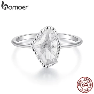 Anel Aberto De Prata Esterlina 925 Bamoer Tamanho Ajustável Estrela Brilhante Joias Da Moda Presentes Para Mulheres em Oferta na Shopee
