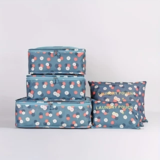 Kit 6 Pecas Bolsa De Armazenamento De Bagagem Organizador De Mala yobel em Oferta na Shopee